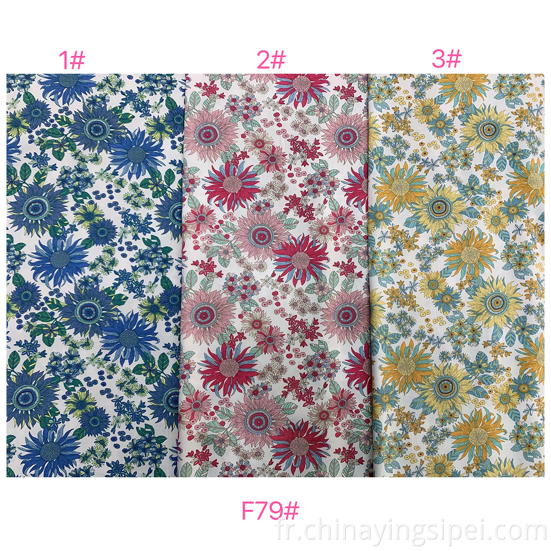 Vente de petites fleurs imprimées moyens moyens 100% de rayonne Twill Tissu de Noël 100% rayonne